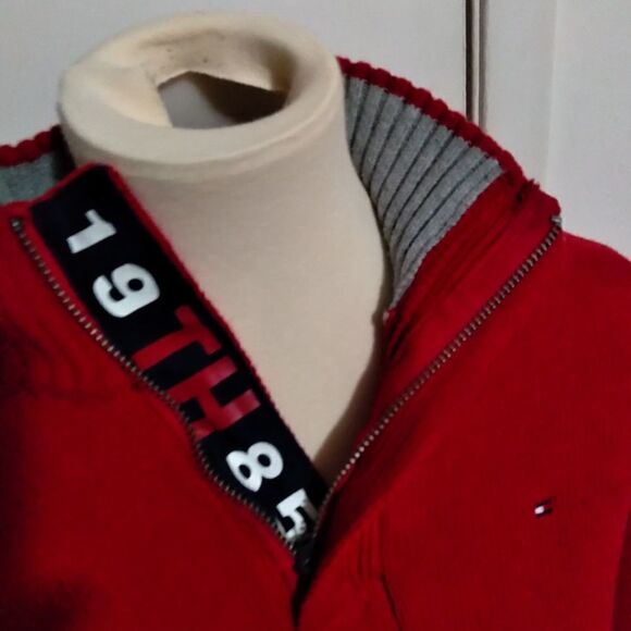 Tommy Hilfiger Red High Neck Sweater Size 12 -14 - Picture 4 of 5